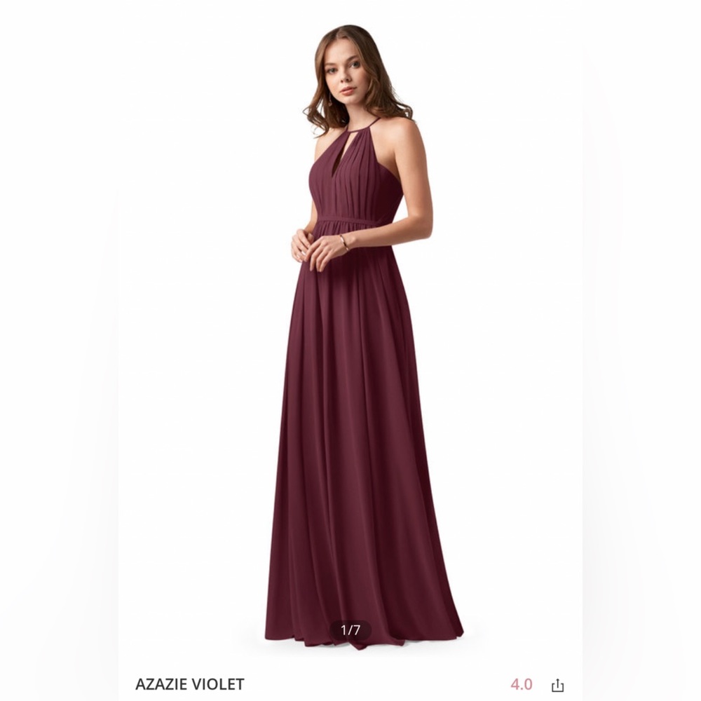Azazie Dusty Blue Bridesmaid Dress Size 14